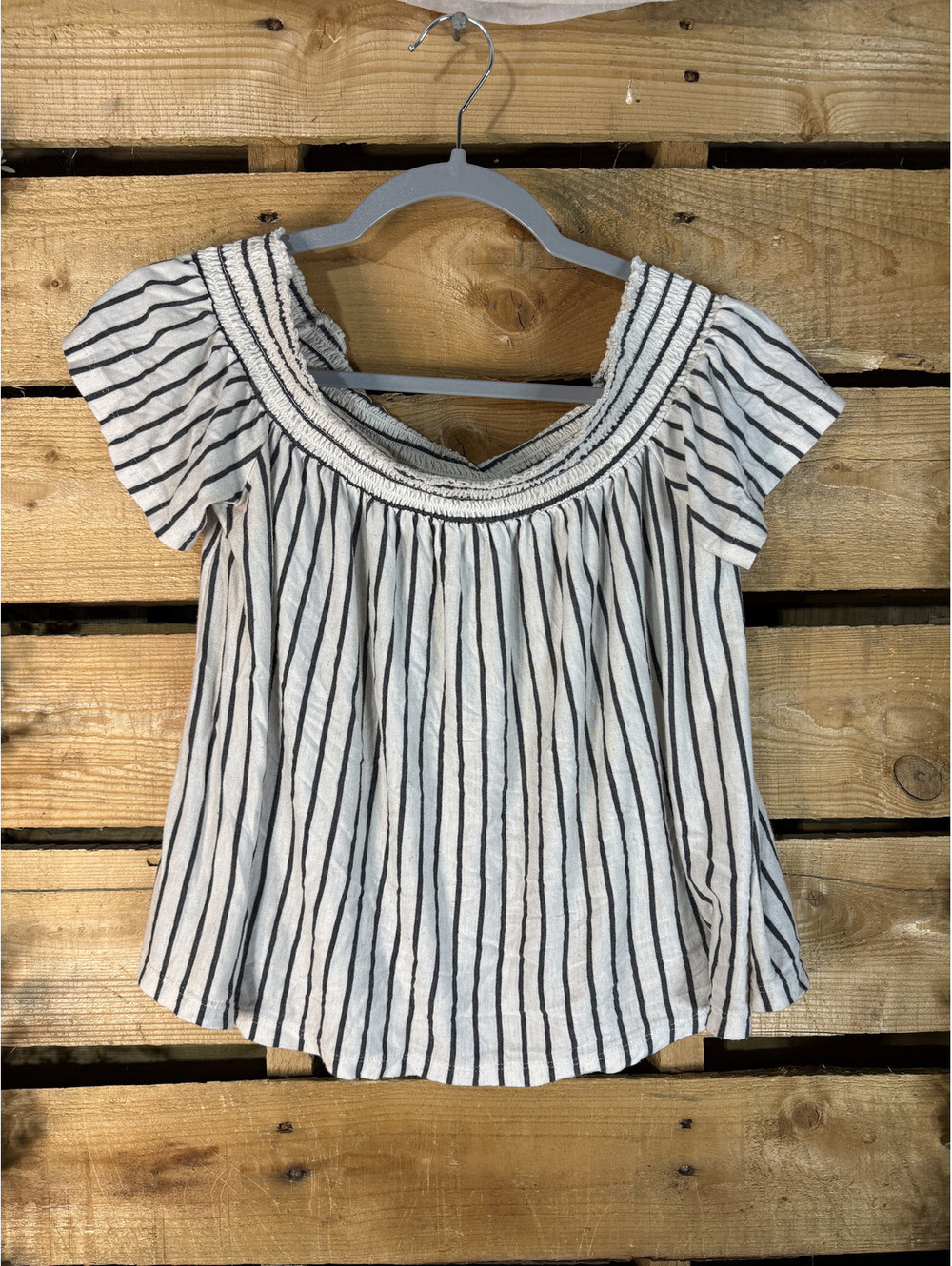 American Eagle Outfitters Women's Striped Short Sleeve Top Medium